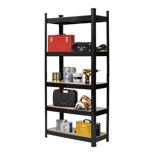 Heavy Duty Black Metal Garage Shelving Unit Shed Storage Shelves Boltless Shelf Rack