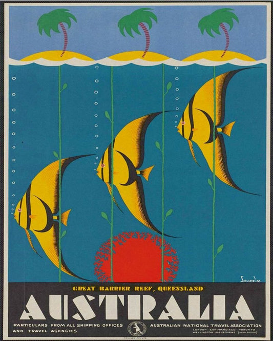 Authentic Vintage Metal Sign - Retro Advertising - Australian Fish