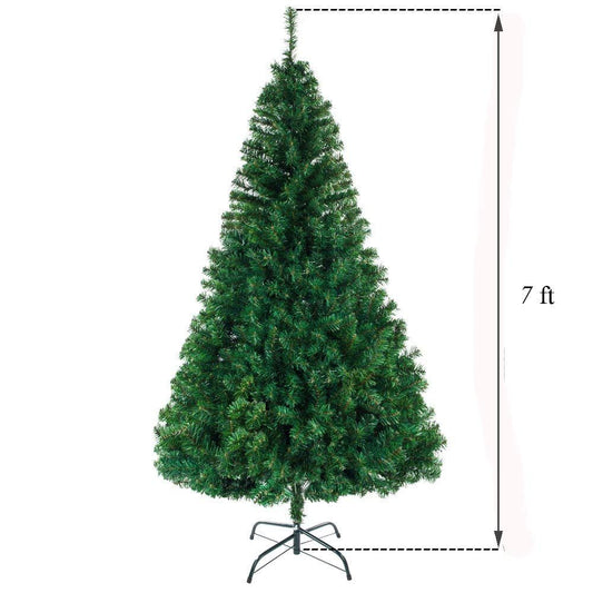 7ft 1100 Branch Christmas Tree | Artificial PVC | Metal Base | Green