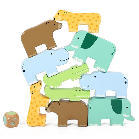 SOKA Wild Animal Stacking - High Quality Montessori Toy for Imaginative Learning - Certified Safe