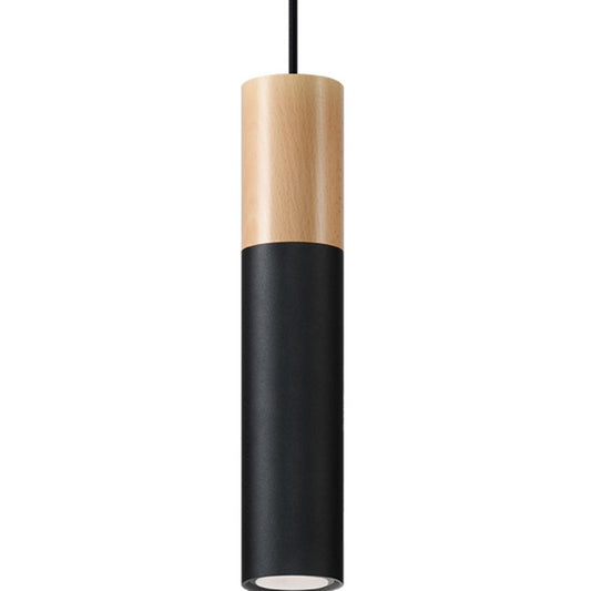 Pablo Pendant Lamp: Steel & Wood, Modern Design, GU10