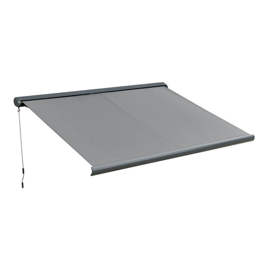 Cassette Electric Motorised Manual Awning - Retractable Sunshade for Doors, Windows. High-quality, UV protected, Remote control included.