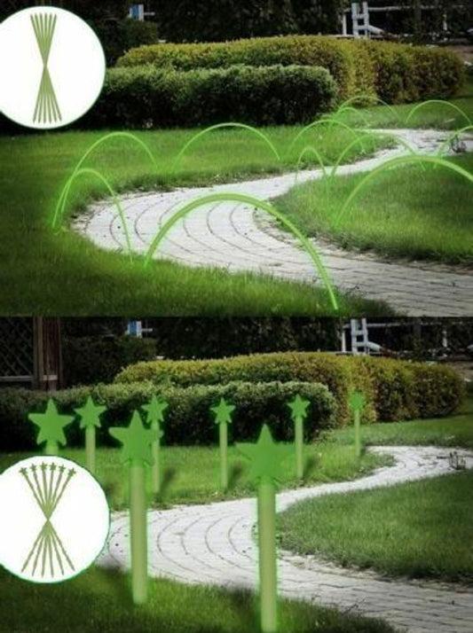 Premium 10Pcs Solar-Powered Garden GlowSticks, No Wiring, High-Quality Glow In The Dark Lights