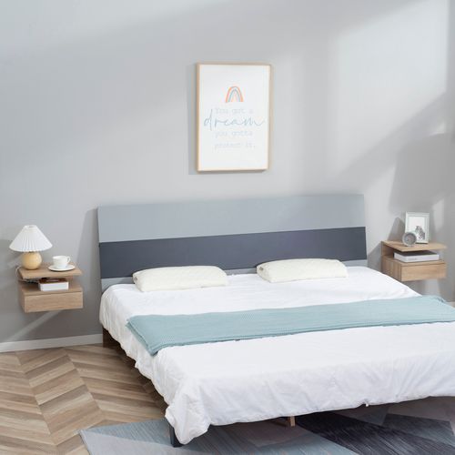 HOMCOM Nightstand Set of 2, Wall Mounted Bedside Cabinet