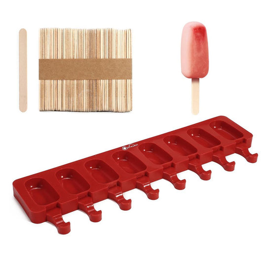 Homemade Ice Lolly Maker - Create Colorful, Healthy Popsicles - High Quality Silicone - Easy to Clean