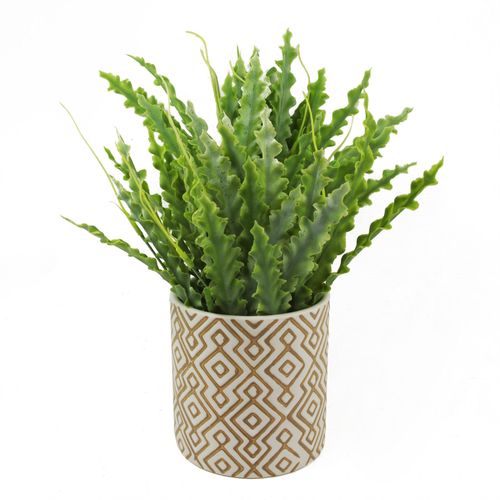 Grey Geometric Planter Plant Pot 12 x 12 x 12cm