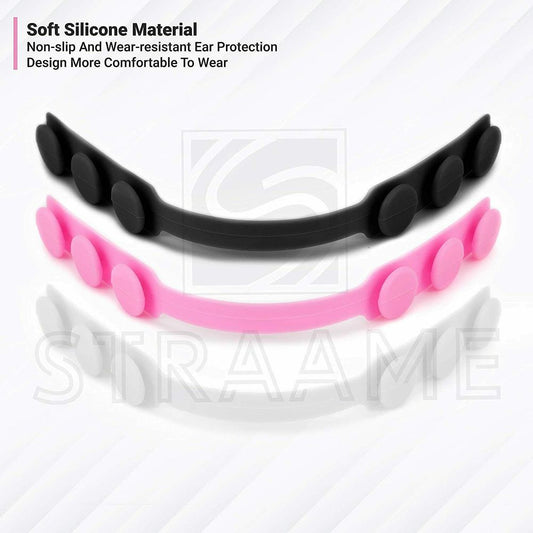 Washable & Reusable Mask Straps (3-Pack) - Comfortable Ear Savers for All Face Sizes - High-Quality Silicone for Ultimate Grip