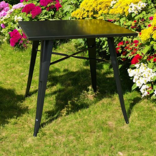 80X80X76CM BLACK METALTABLE