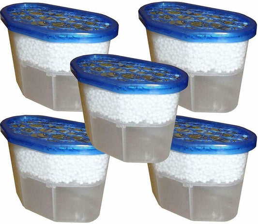 High-Quality Interior Dehumidifier: Damp Moisture Mould Mildew Remover Trap for Home Caravan - Set of 5