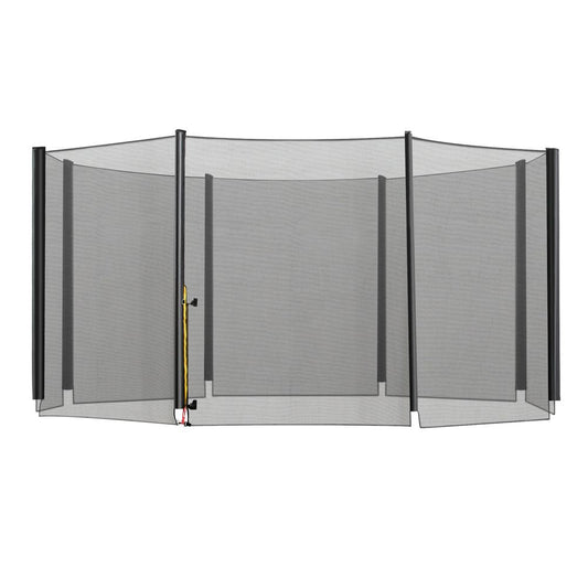 Premium 13FT Trampoline Replacement Net - Safe, Durable, Easy Install - 8 Pole Enclosure Net