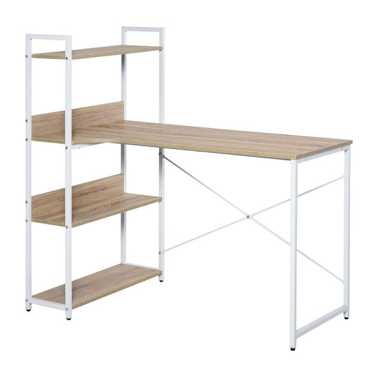 Premium Computer Desk with 4-Tier Storage Shelf - Enhance Your Home Office - Best Quality