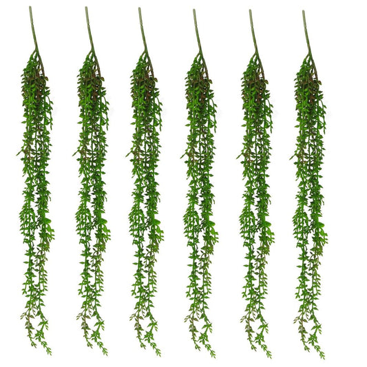 Premium 58cm Artificial Hanging Fig Plant - Set of 6 | High-Quality Ficus Pumila | Ideal for Indoor or Outdoor Decor