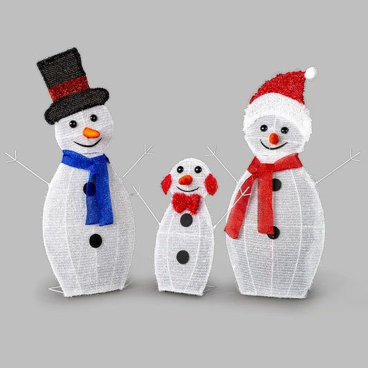 3pcs 30in-29in-17in Snowman Christmas Decoration 3x Snowmen