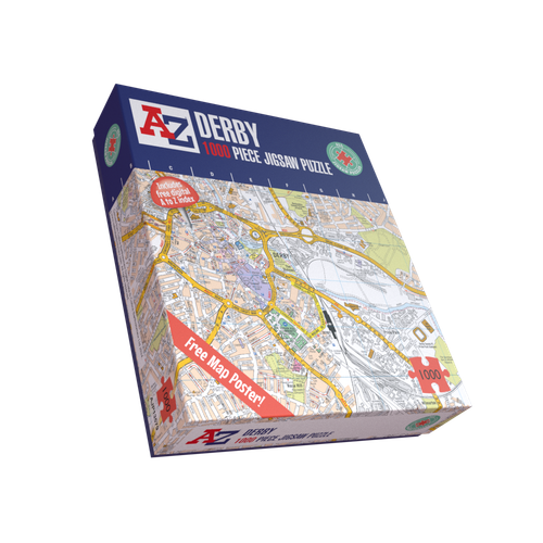 A to Z Map of Derby 1000 Piece Jigsaw Puzzle