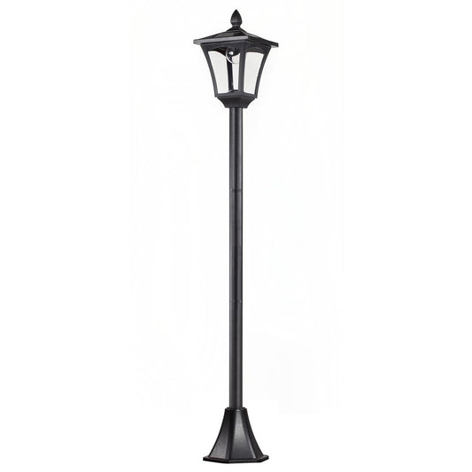 Premium Solar Lamp Post by Outsunny: Stylish, Automatic, Durable, IP44, 18Lx18Wx160H cm-Black