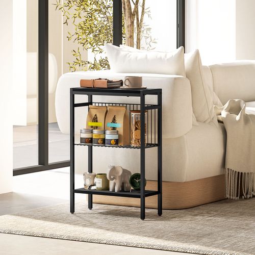 HOMCOM Side Table with Storage, Small Table for Living Room, Bedroom