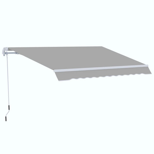 Premium 4x2.5m Retractable Awning - Sunshade Canopy & Crank Handle - High Quality, Easy Installation