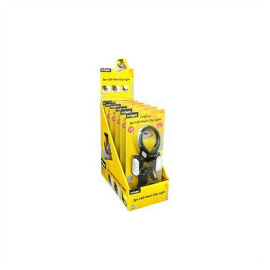 Rolson 2-Pc LED Heel Clip Light: Dark Visibility Flash w/4Pc batteries
