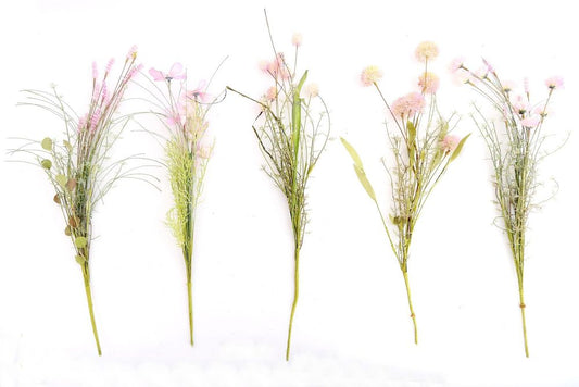 Premium Pink Faux Wildflower Stem - Realistic, Everlasting, High-Quality