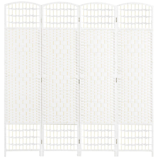 Premium HOMCOM Folding Room Divider - Stylish 4 Panel Privacy Screen, 170cm, White