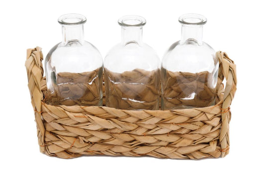 Premium Quality Ceramic Vases & Grass Tray Set - Ideal Home Decor