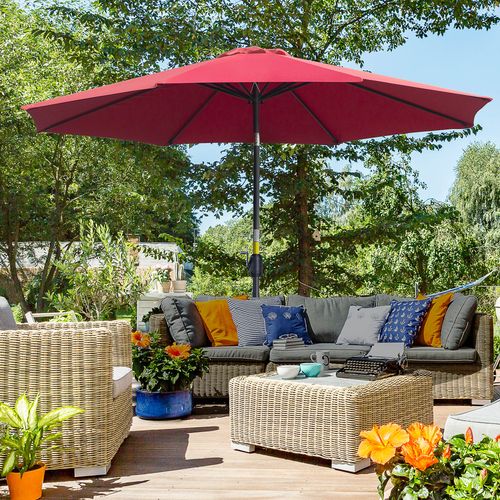 3m Umbrella, Tilt and CrankWine Red