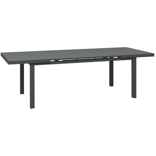 Outsunny Extendable Garden Table - Seats 6-8, Aluminium Frame