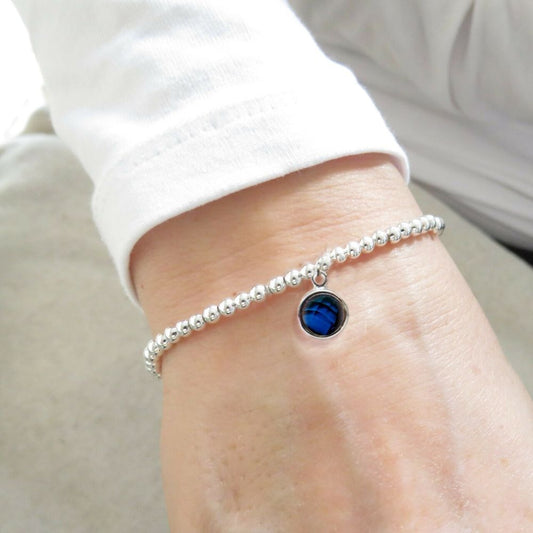 Bright Blue September Birthstone Bracelet - Perfect Gift!