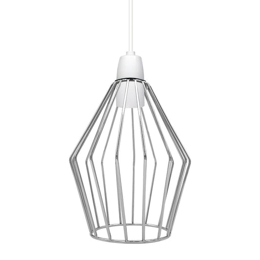Modern Vintage Chrome Industrial Metal Rustic Lampshade Vintage Light