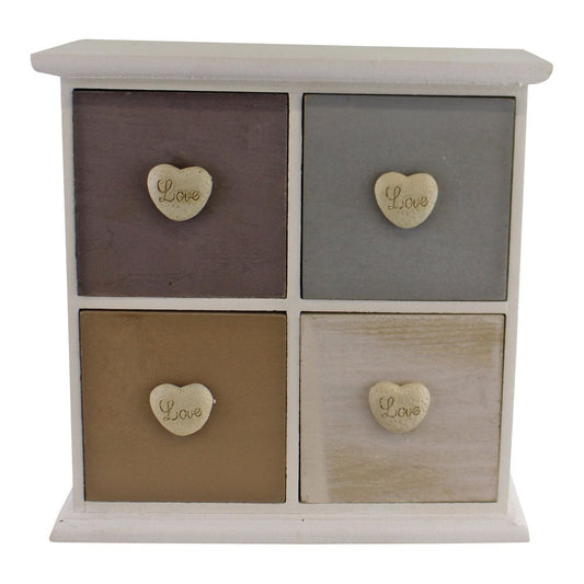 Premium Love Heart Trinket Drawers - White & Neutral Colours - High Quality