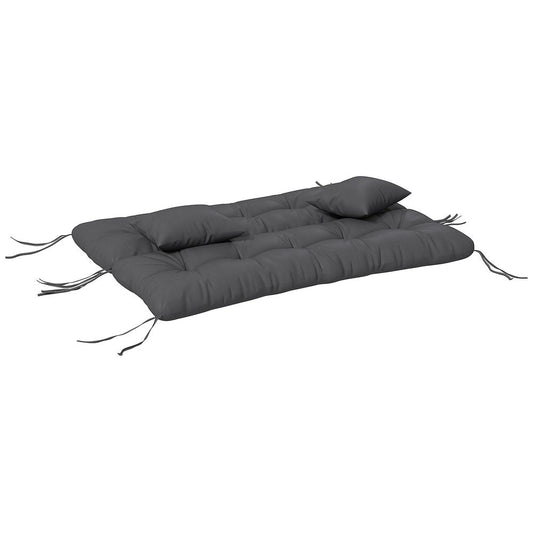 Premium Outdoor Cushion Set - 4 Pieces - Charcoal Grey - High Quality - Water Resistant - Easy to Clean