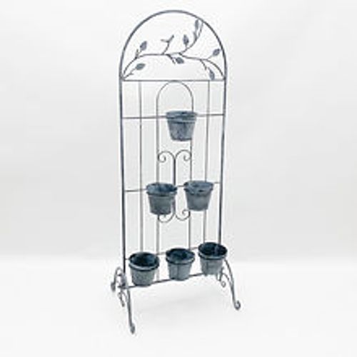 126CM STONE GREY PLANT STAND