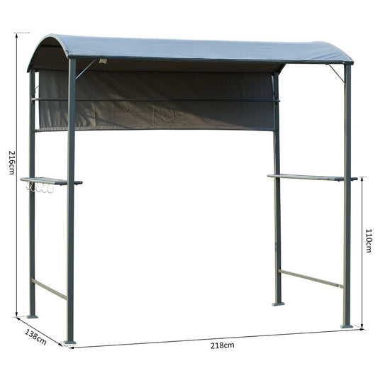 Metal Frame Outdoor BBQ Canopy - Stay Cool and Grill Like a Pro!