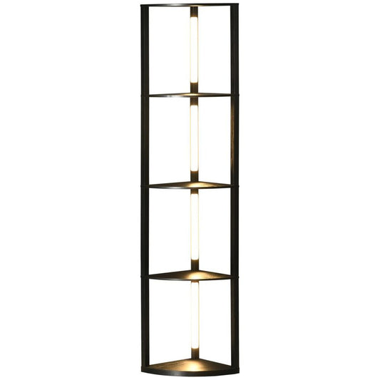 HOMCOM Corner Floor Lamp with Dimmable Warm White LED Light, for Living Room