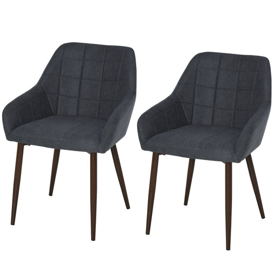 HOMCOM Dining Chair: Stylish, Padded, Metal Leg - Home & Office