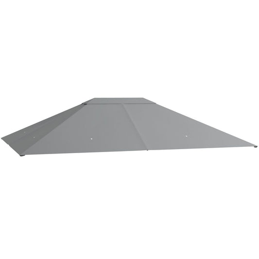 Outsunny 3x4m Gazebo Canopy Replacement - Light Grey