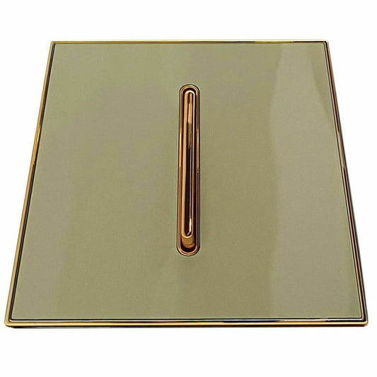 LEDSone Industrial Vintage Gold Wall Light Switch - High Quality, Screwless Design