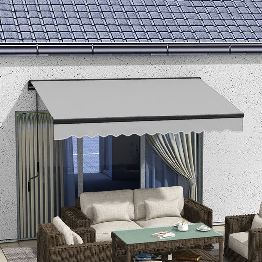 Outsunny 3x2m Electric Retractable Awning- Aluminium Frame. Remote Control. UV Protection. Adjustable Canopy. High Quality.