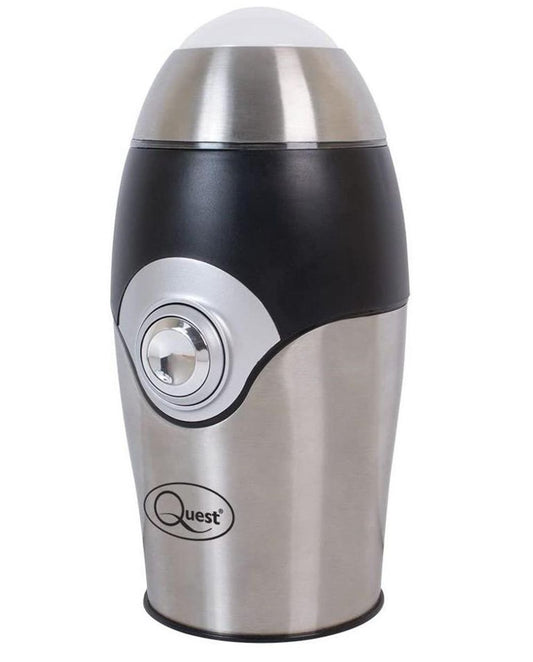 Quest Compact Grinder - Versatile One Touch Electric Grinder, Stainless Steel Blades, 50g Capacity, Viewing Window