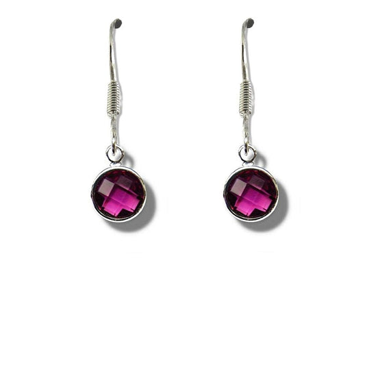 Top-Quality February Birthstone Drop Earrings - Perfect Gift for Women and Girls - Purple - Limited Stock