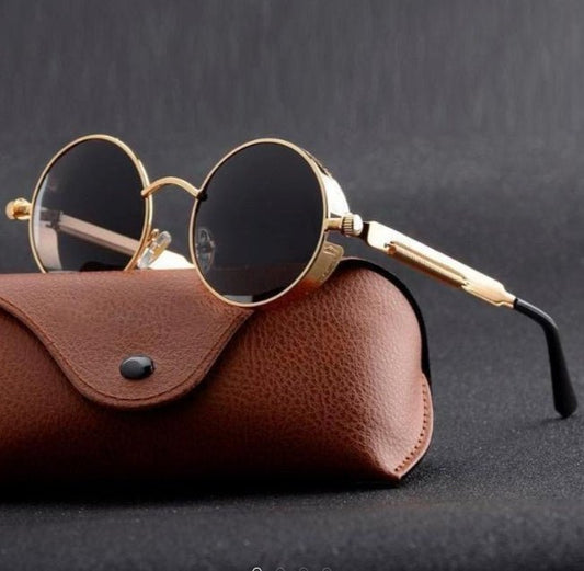 UV protection round frame metal sunglasses | Luxury Home Accessories | Heulog Glow