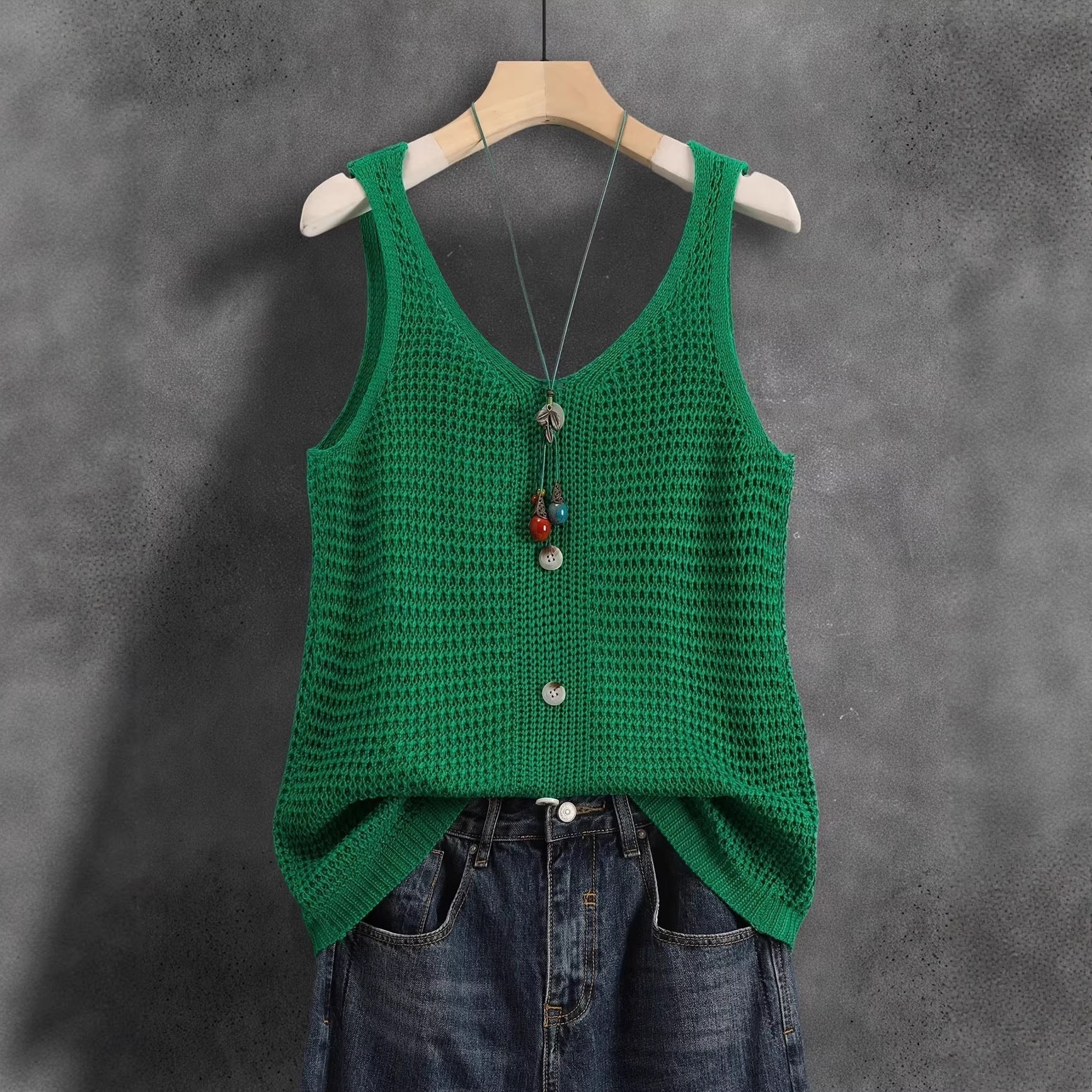 V-neck Womens Elegant Sleeveless Vest | Luxury Home Accessories | Heulog Glow
