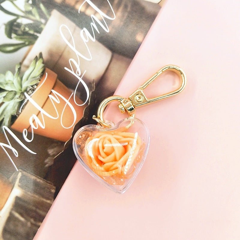 Valentine's Day Creative Gift Rose Forever Flower Key Chain | Luxury Home Accessories | Heulog Glow