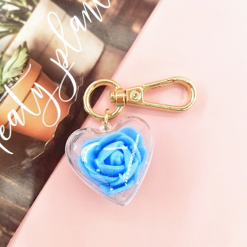Valentine's Day Creative Gift Rose Forever Flower Key Chain | Luxury Home Accessories | Heulog Glow