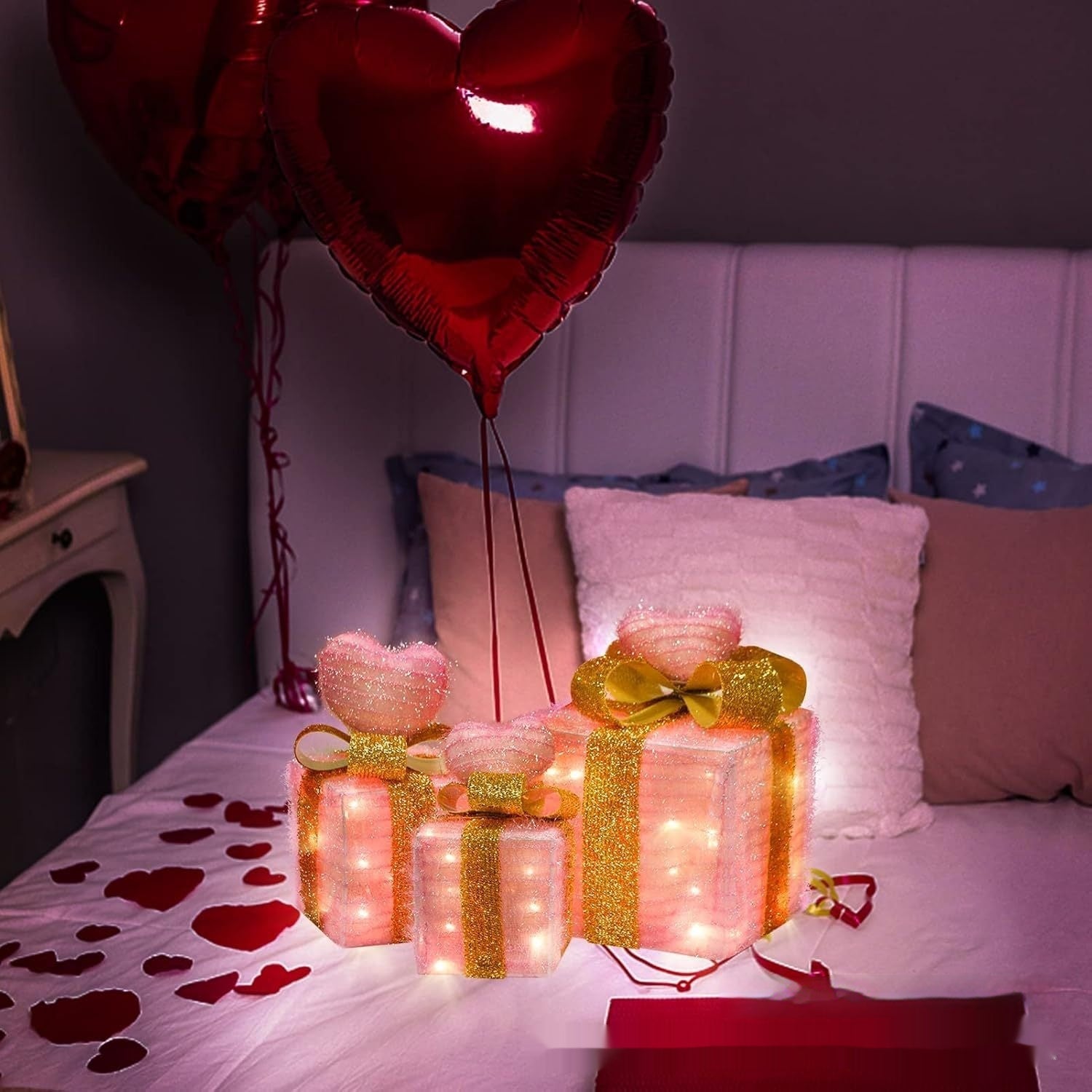 Valentine's Day Decoration Luminous Gift Box | Luxury Home Accessories | Heulog Glow