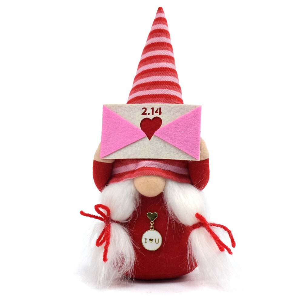 Valentine's Day Faceless Doll Love Envelope Rudolf Valentine's Day Gift Doll Fabric Dwarf | Luxury Home Accessories | Heulog Glow