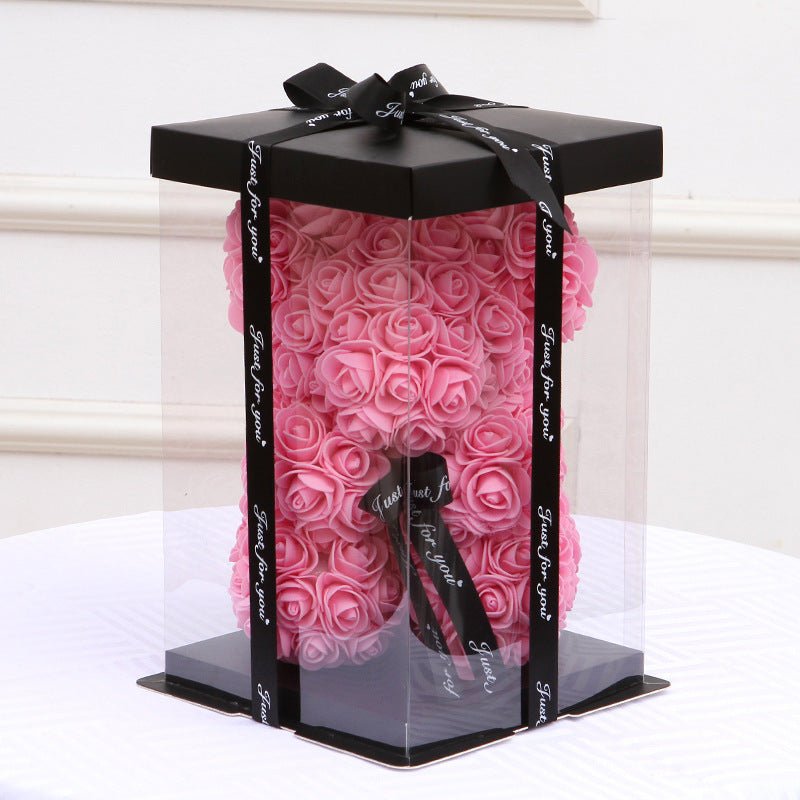 Valentine's Day Gift Cake Hug Bear Pvc Gift Box | Luxury Home Accessories | Heulog Glow
