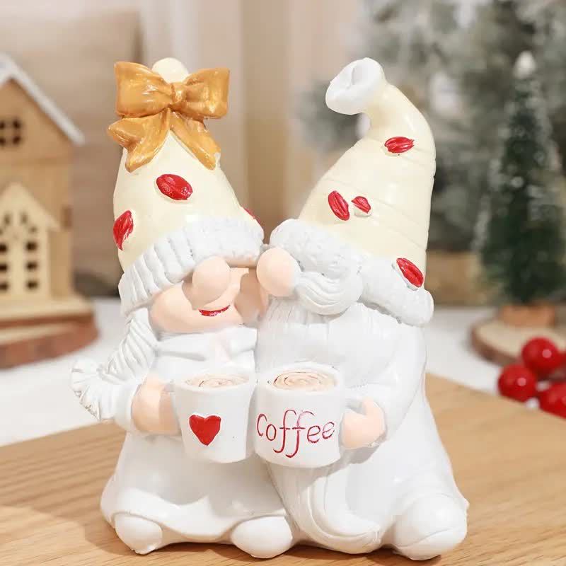 Valentine's Day Gift Coffee Double Dwarf Resin Craft Ornament | Luxury Home Accessories | Heulog Glow