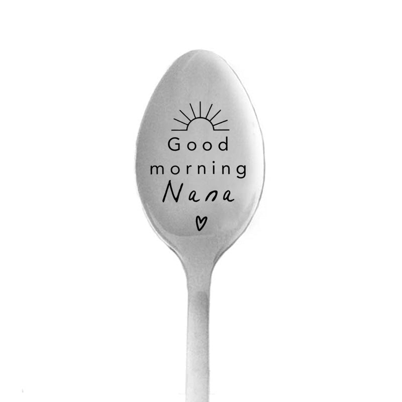 Valentine's Day Gift Engraved Stainless Steel Long-handled Spoon | Luxury Home Accessories | Heulog Glow