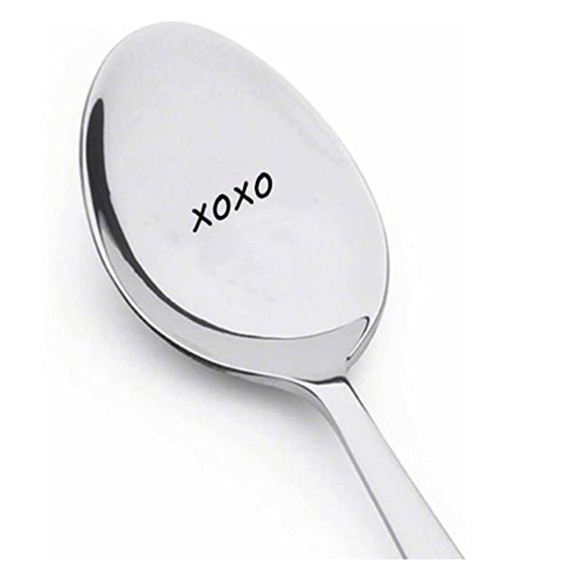 Valentine's Day Gift Engraved Stainless Steel Long-handled Spoon | Luxury Home Accessories | Heulog Glow